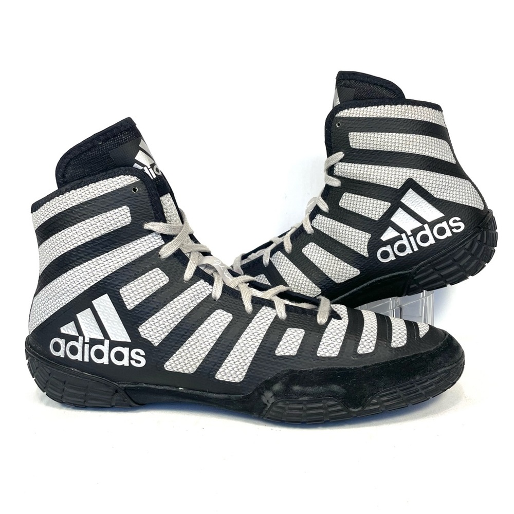 Adidas Adizero Varner Wrestling Shoes Black Gray Mens Size 12